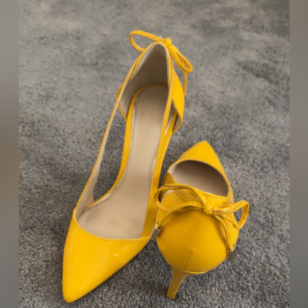 Zara yellow pumps